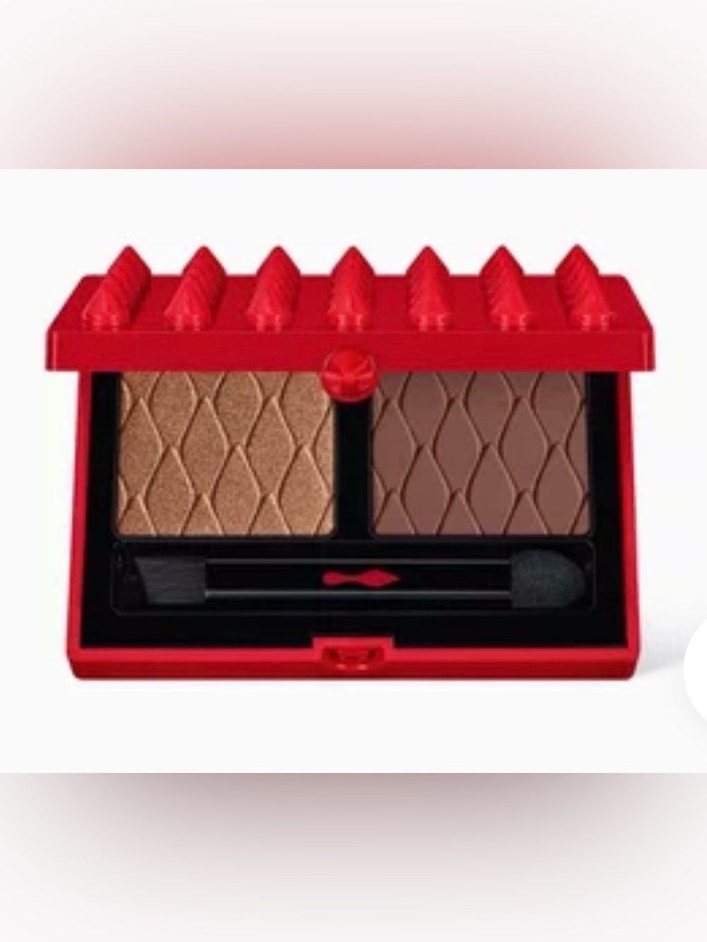 Christian Louboutin Red Compact Eyeshadow Duo — Shimmery Bronze & Matte Brown
